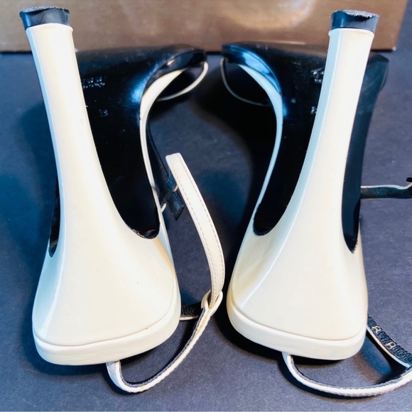 Gucci off white black patent leather sandals 8 - Picture 8 of 9